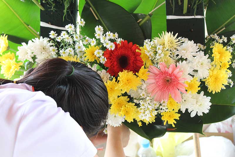 ภาพปักดอกไม้