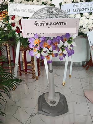รีวิวภาพพวงหรีดส่งตรงถึงวัด